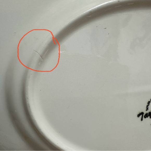 Vintage Atomic MCM Taylorstone Cathay Age Oval Serving Platter, Geometric Dish - Picture 7 of 8